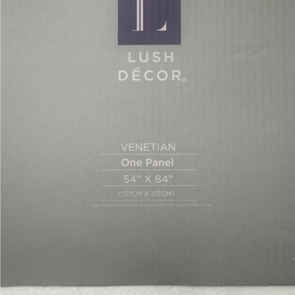NWT Lush Decor Venetian Curtain White Window Panel for 84” x 54”, White 2 PACK